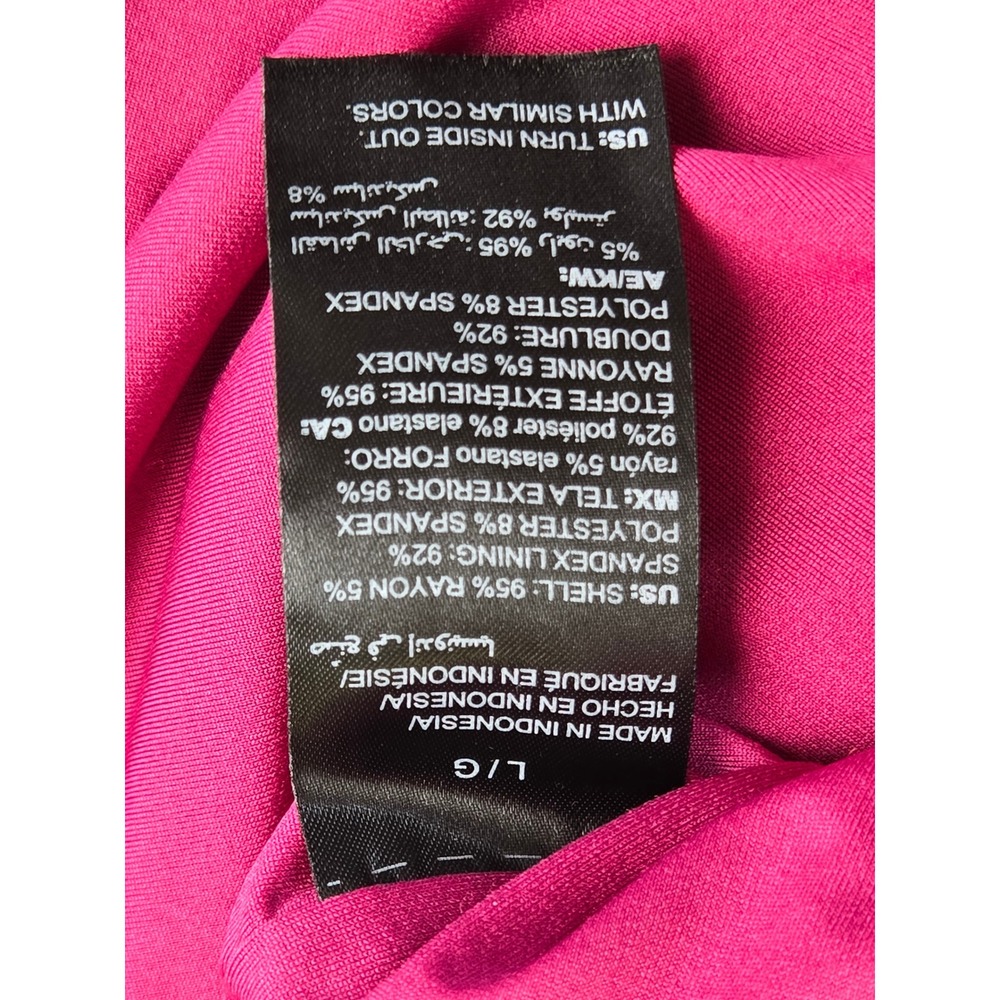 White House Black Market Magenta Pink Sleeveless Henley Tunic Dress Large - Picture 9 of 10